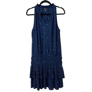 Current Air Cara Sleeveless Pleated Mini Dress Star Print